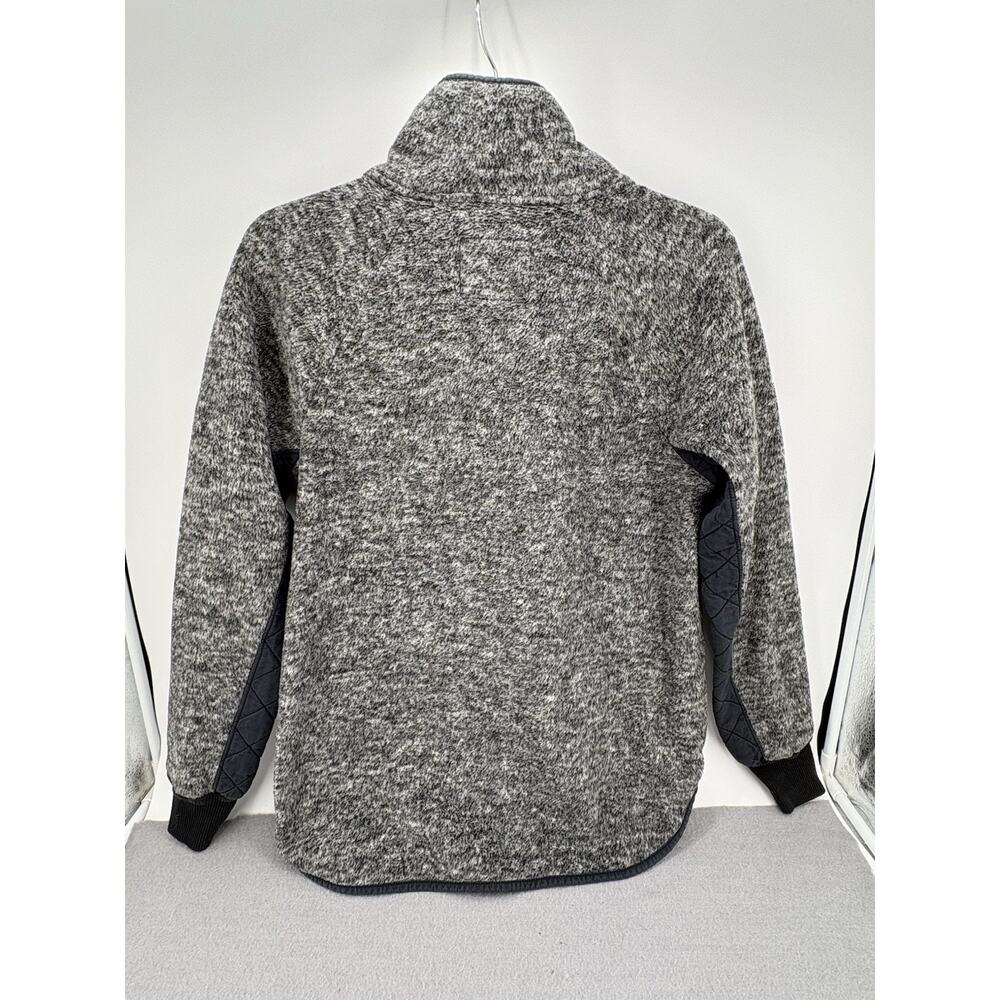 Abercrombie & Fitch Jacket Womens S Heather Gray Fleece Asymmetric Snap Pullover - Picture 6 of 8